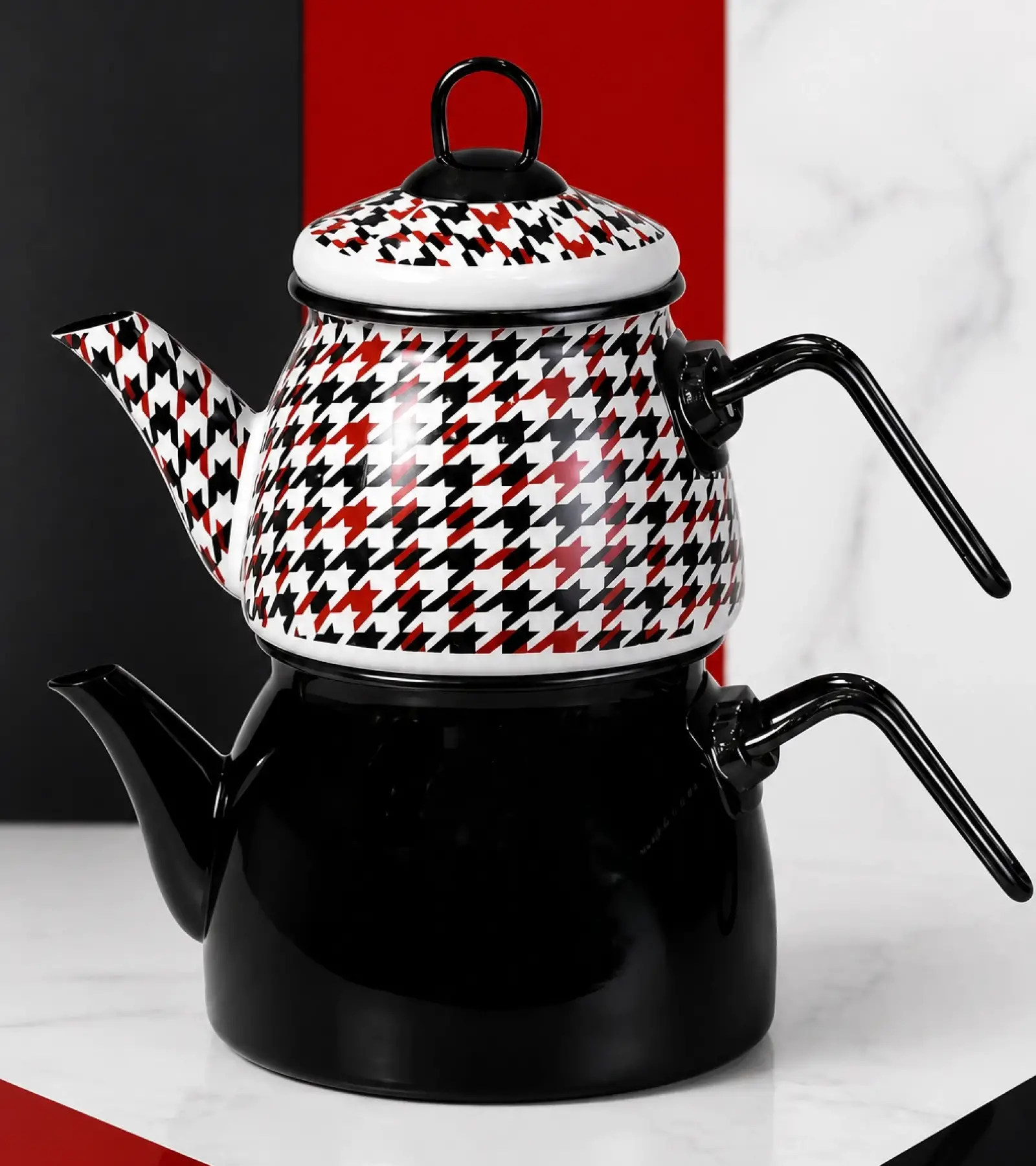 PR Home Forte Black Mini Model Emaye Çaydanlık