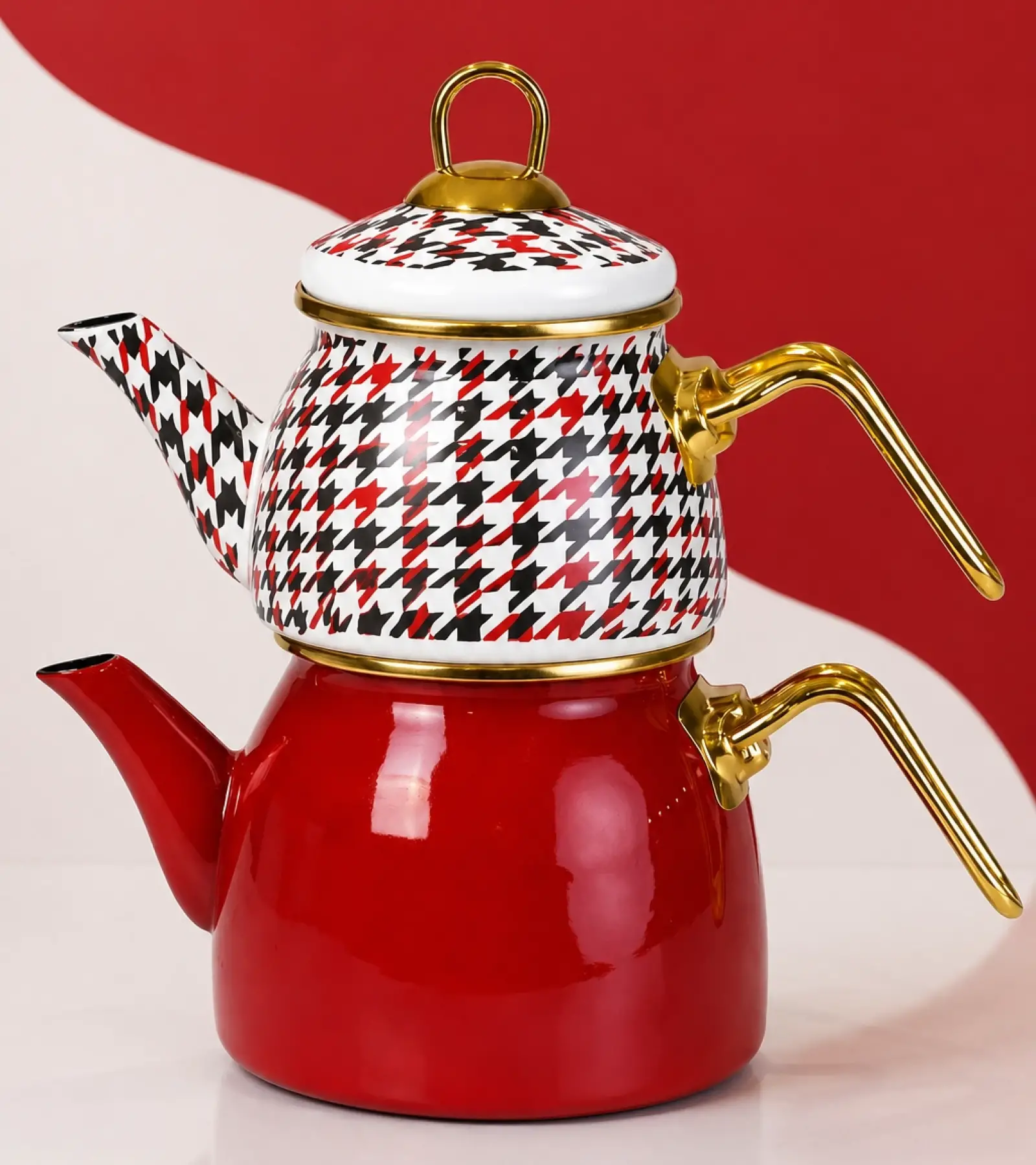 PR Home Forte Red Mini Model Emaye Çaydanlık