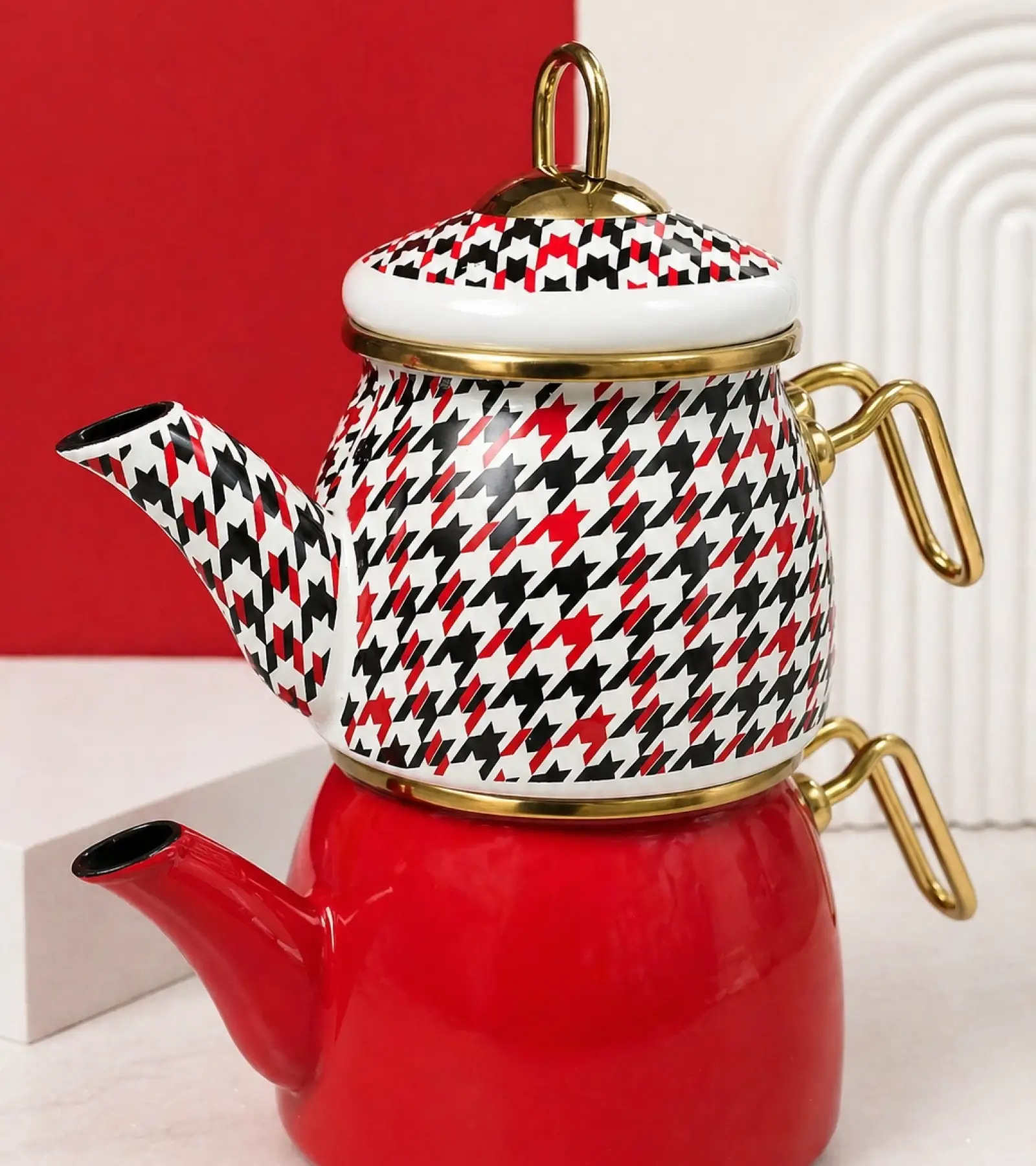 PR Home Forte Red Mini Model Emaye Çaydanlık