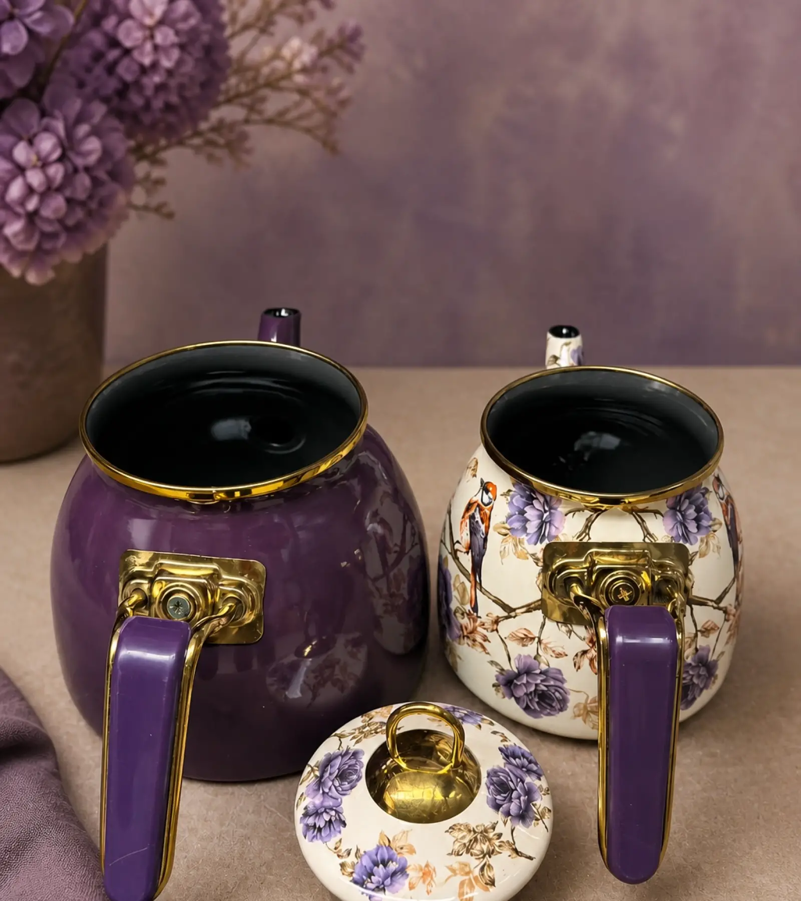 PR Home Fiorella Rose Model Emaye Çaydanlık