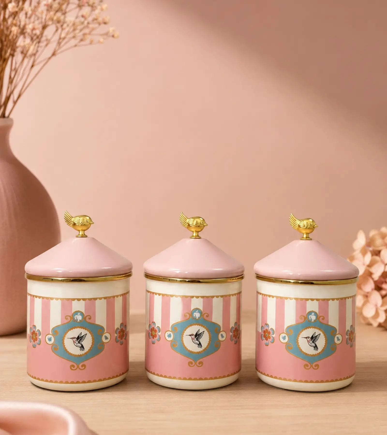 PR Home Alaria Pembe Emaye Baharatlık Seti 12 Cm
