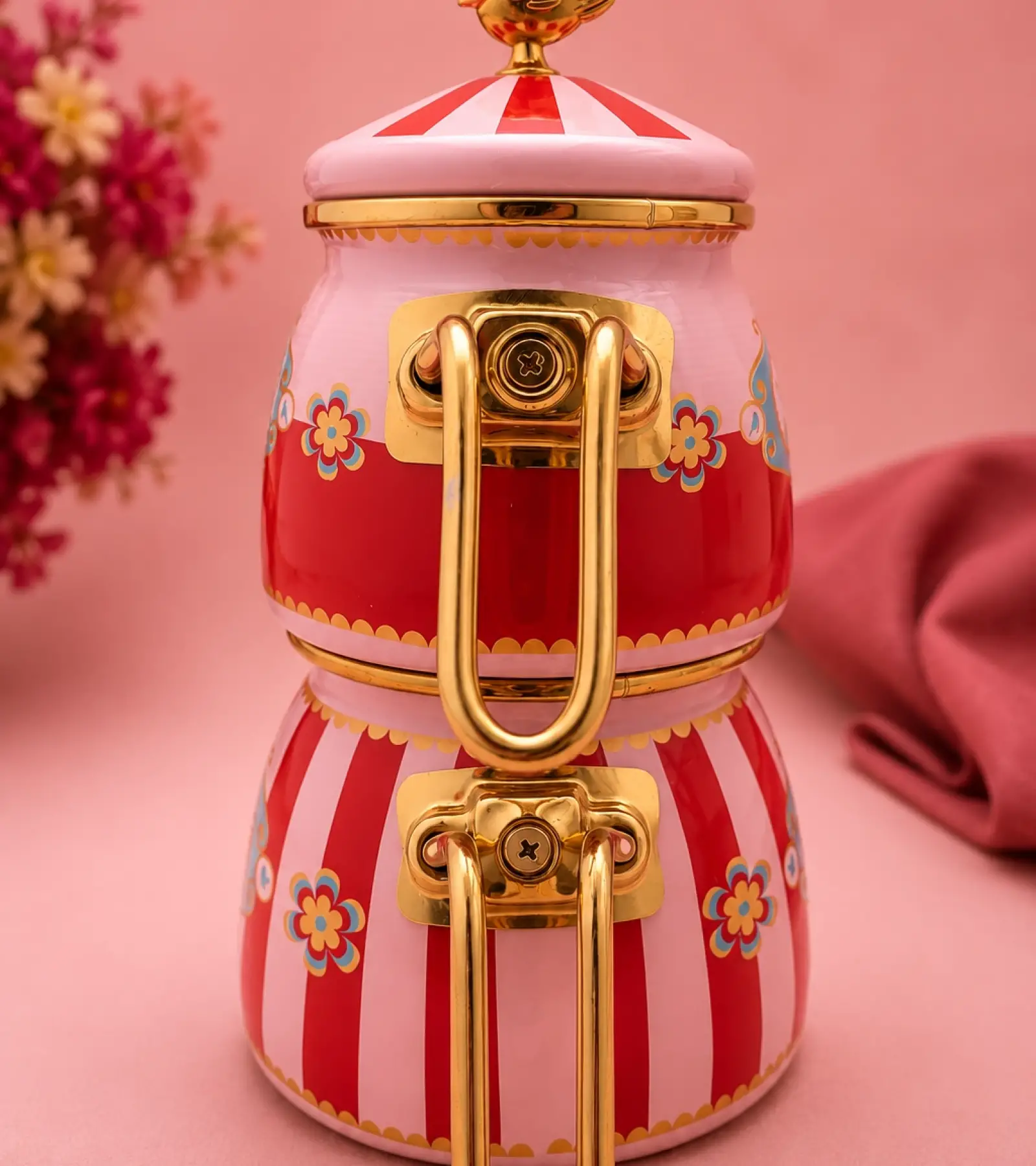 PR Home Alaria Kırmızı Mini Model Emaye Çaydanlık