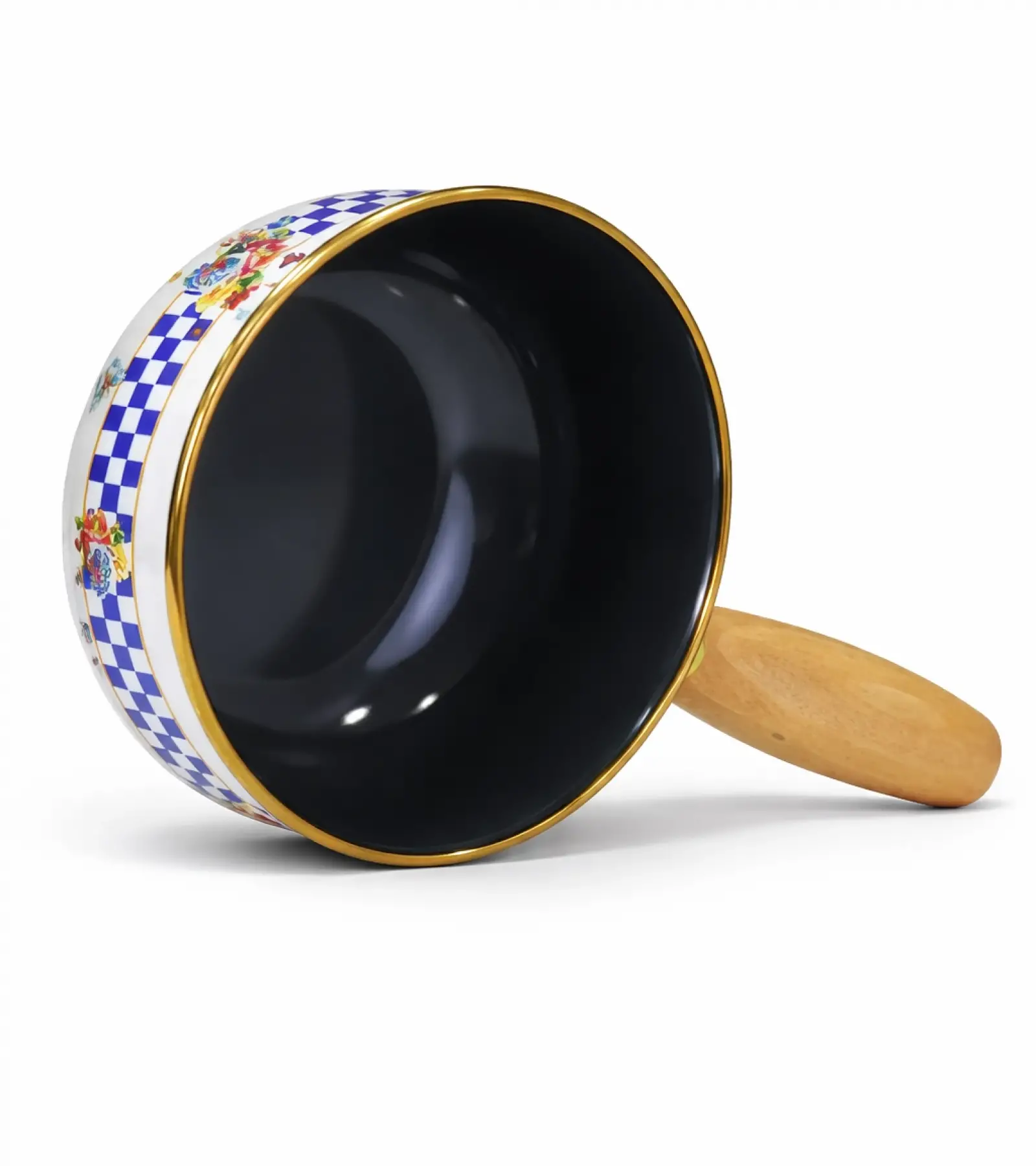 PR Home Allegro Emaye Ahşap Saplı Haşlama ve Sos Tavası 16 cm