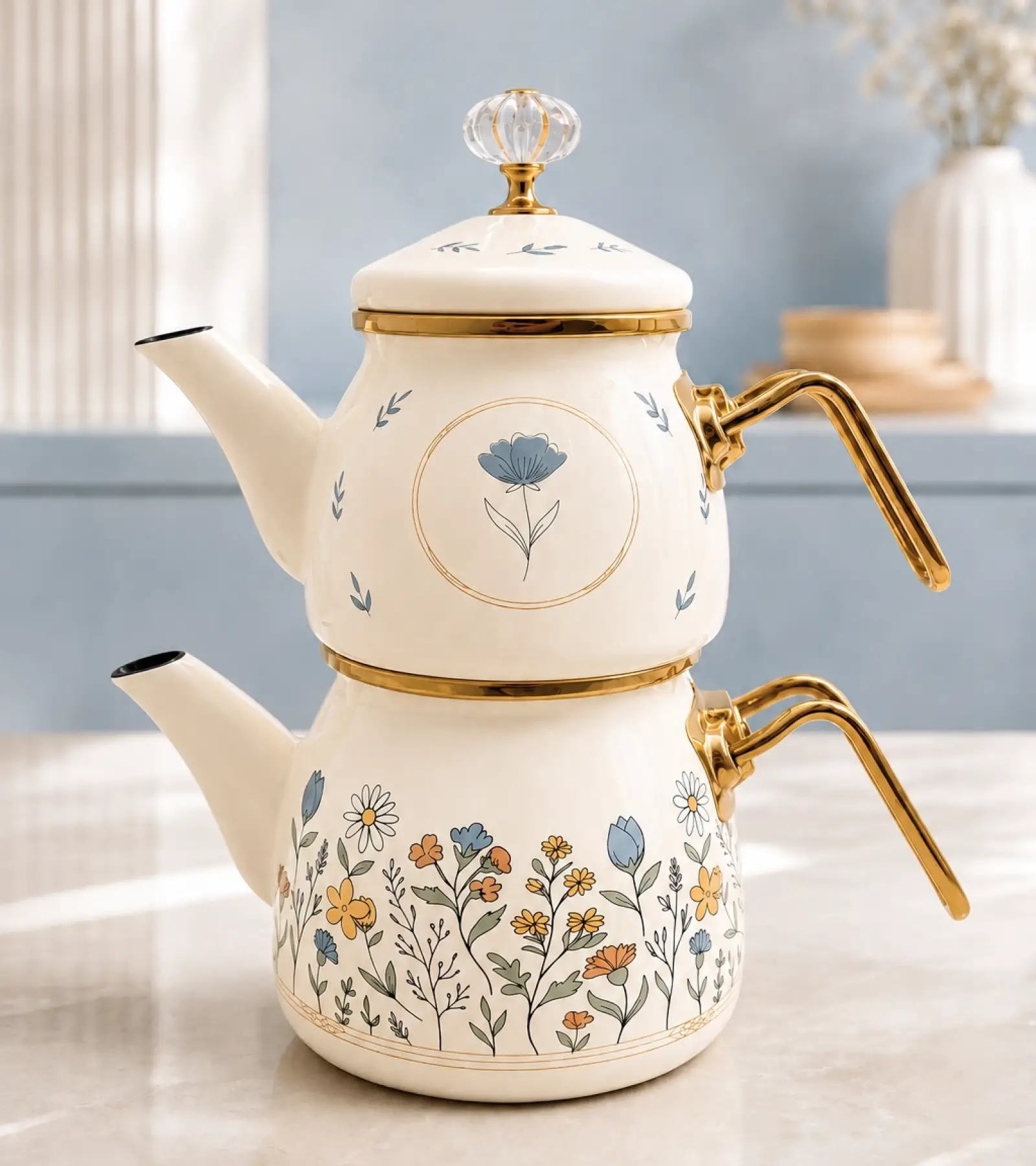 PR Home Anemon Mini Model Emaye Çaydanlık