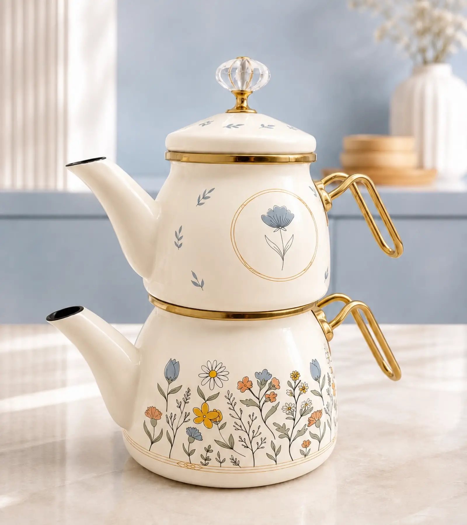 PR Home Anemon Mini Model Emaye Çaydanlık