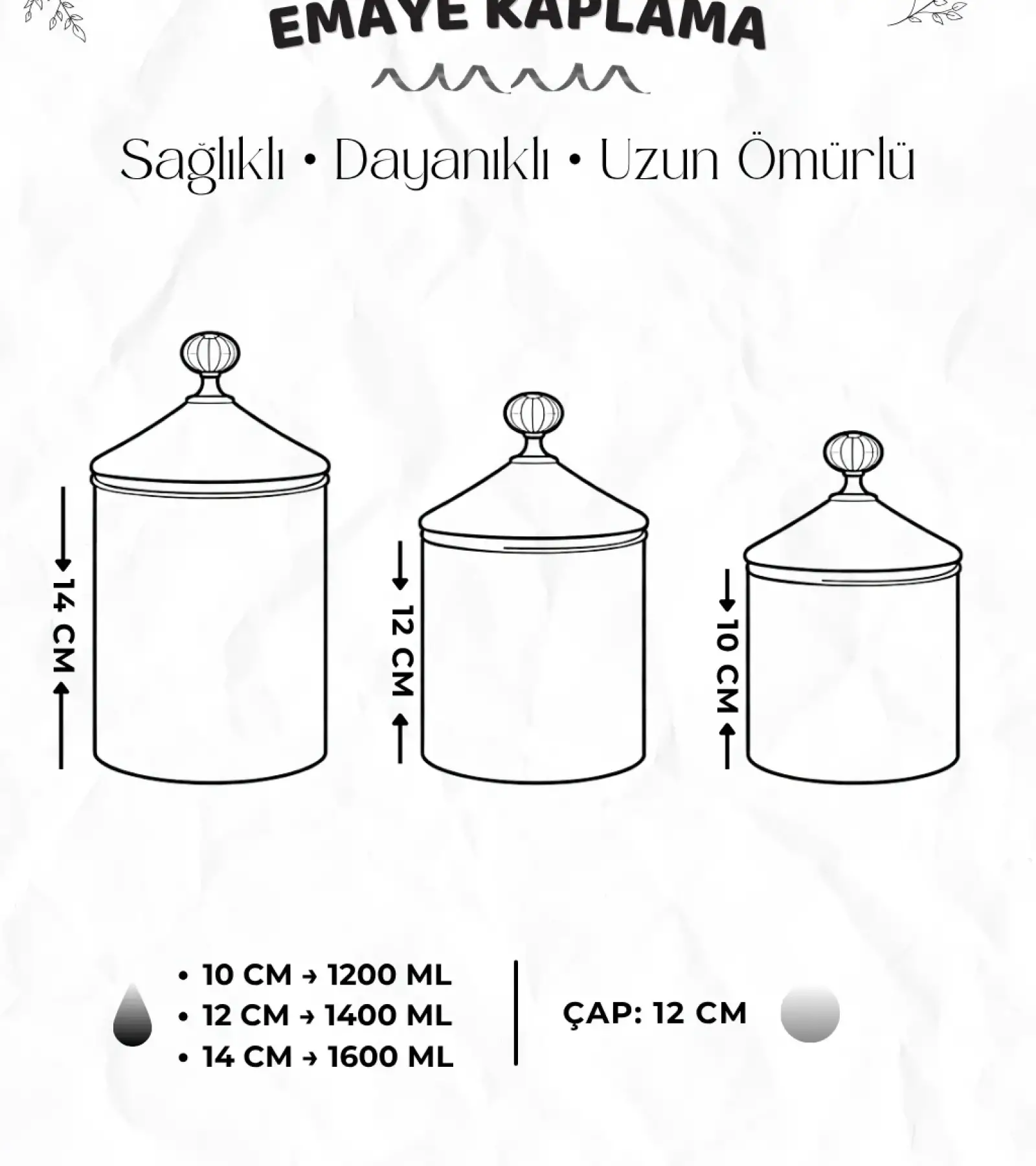 Fiorella Emaye Baharatlık Seti