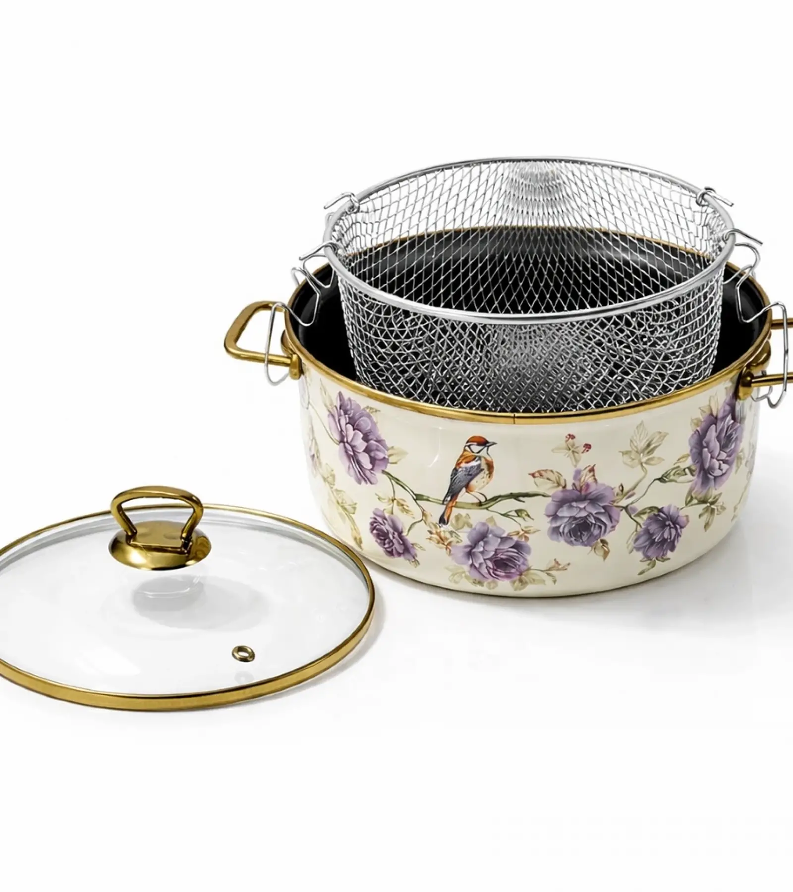 PR Home Fiorella Emaye Kızartma Tenceresi 18 cm