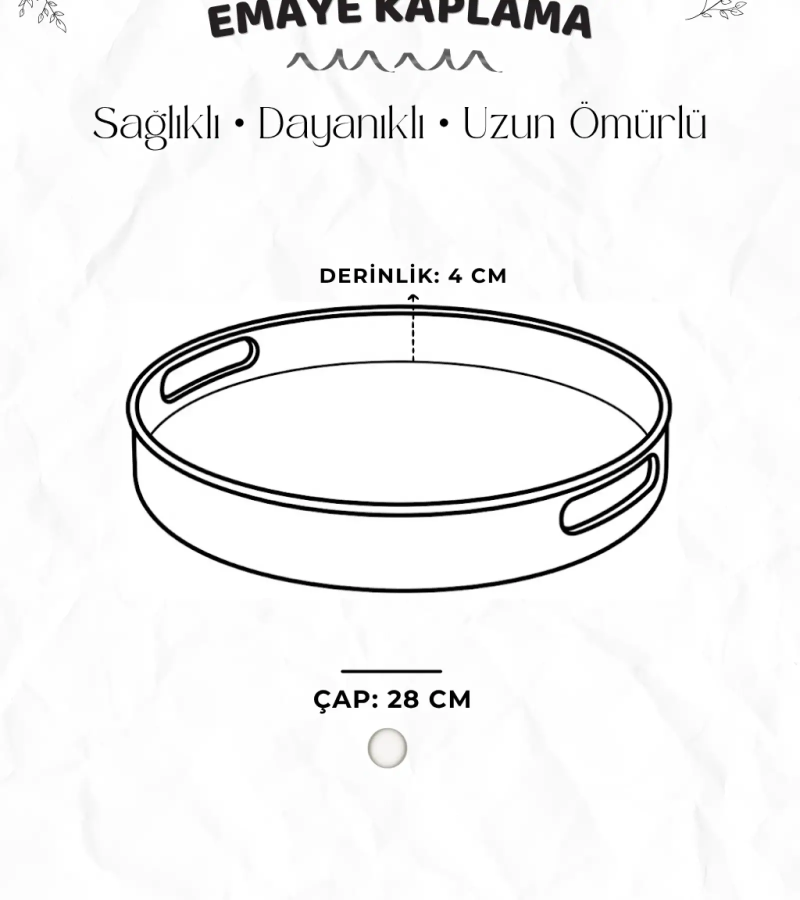 PR Home Fiorella Emaye Tepsi 28 cm