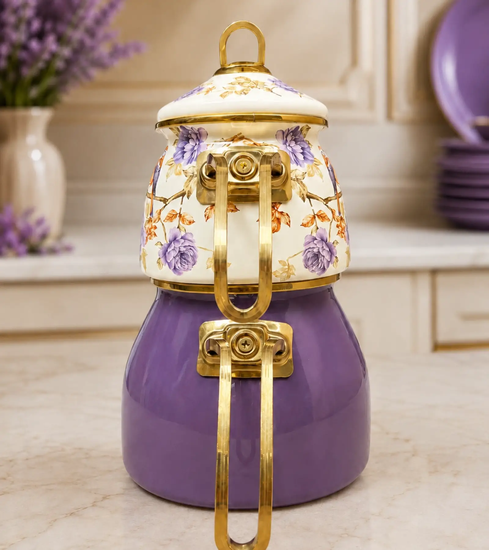 PR Home Fiorella Gold Model Emaye Çaydanlık