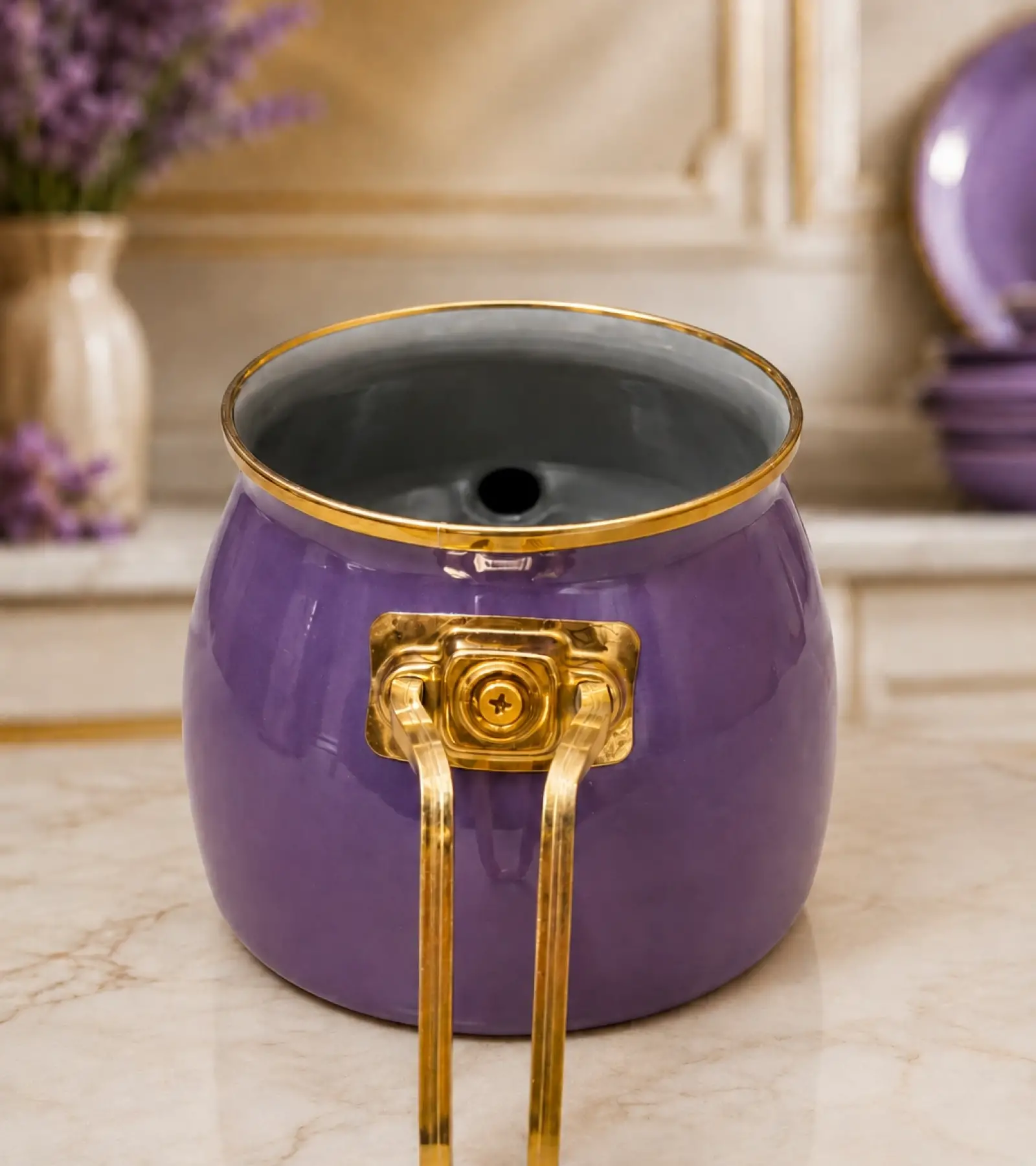 PR Home Fiorella Gold Model Emaye Çaydanlık