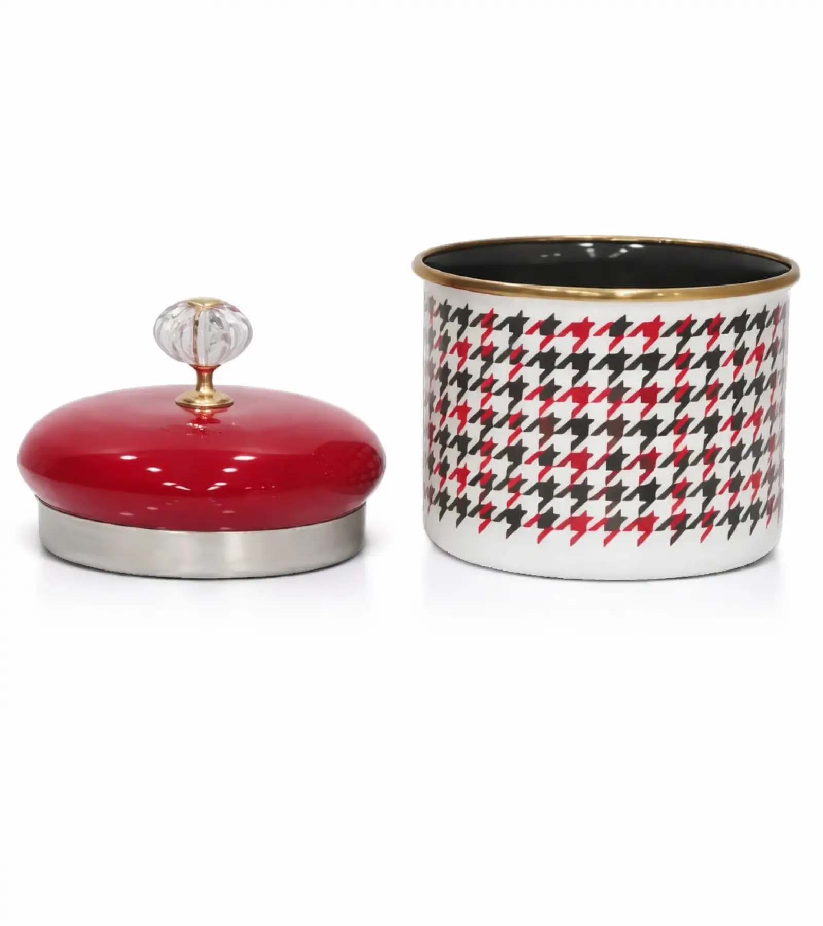 PR Home Forte Red Emaye Baharatlık Kavanoz Küçük Boy 10 cm