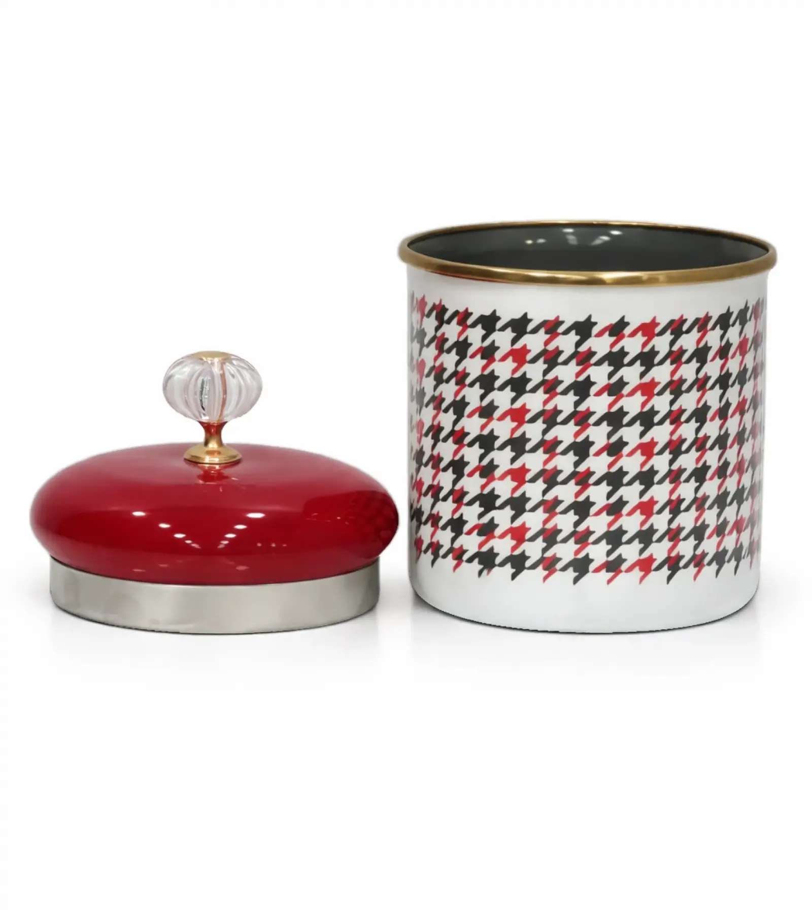 PR Home Forte Red Emaye Baharatlık Kavanoz Orta Boy 12 cm