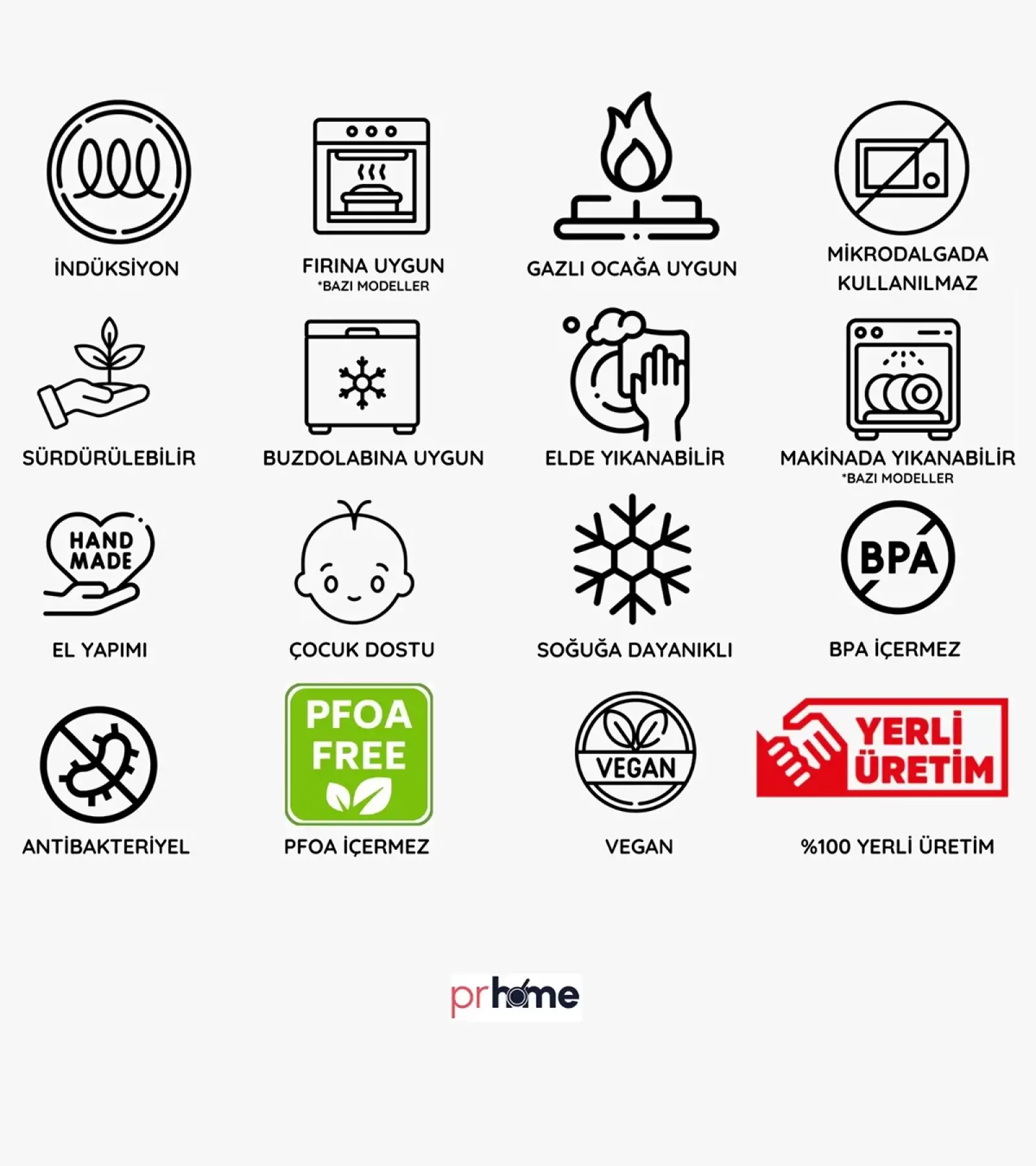 PR Home Forte Red Gold Model Emaye Çaydanlık