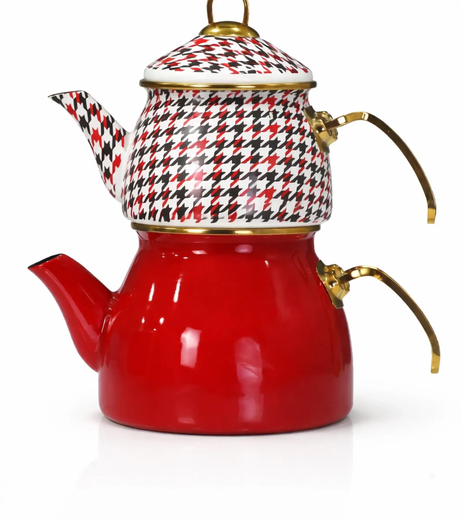 PR Home Forte Red Gold Model Emaye Çaydanlık