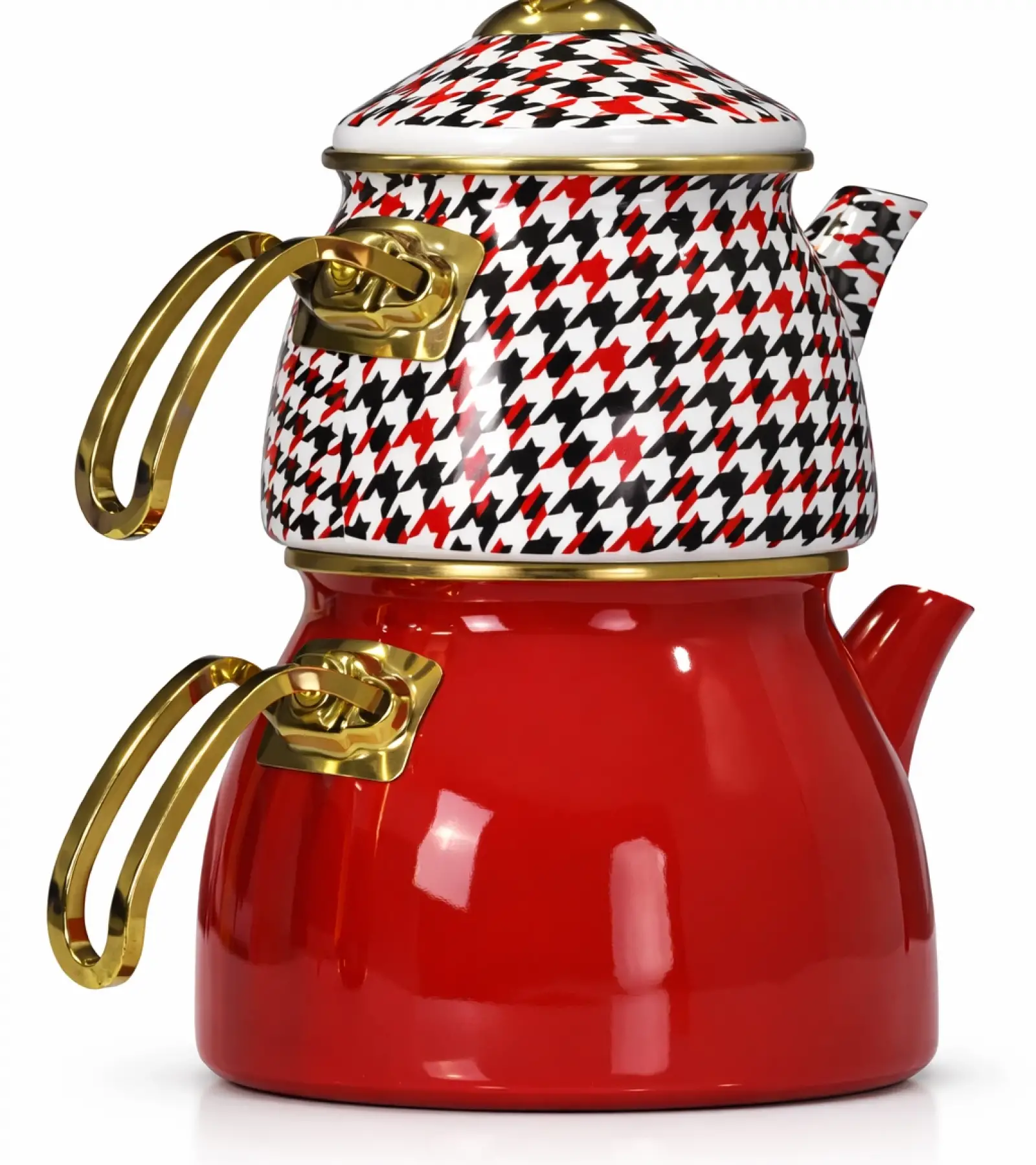 PR Home Forte Red Gold Model Emaye Çaydanlık
