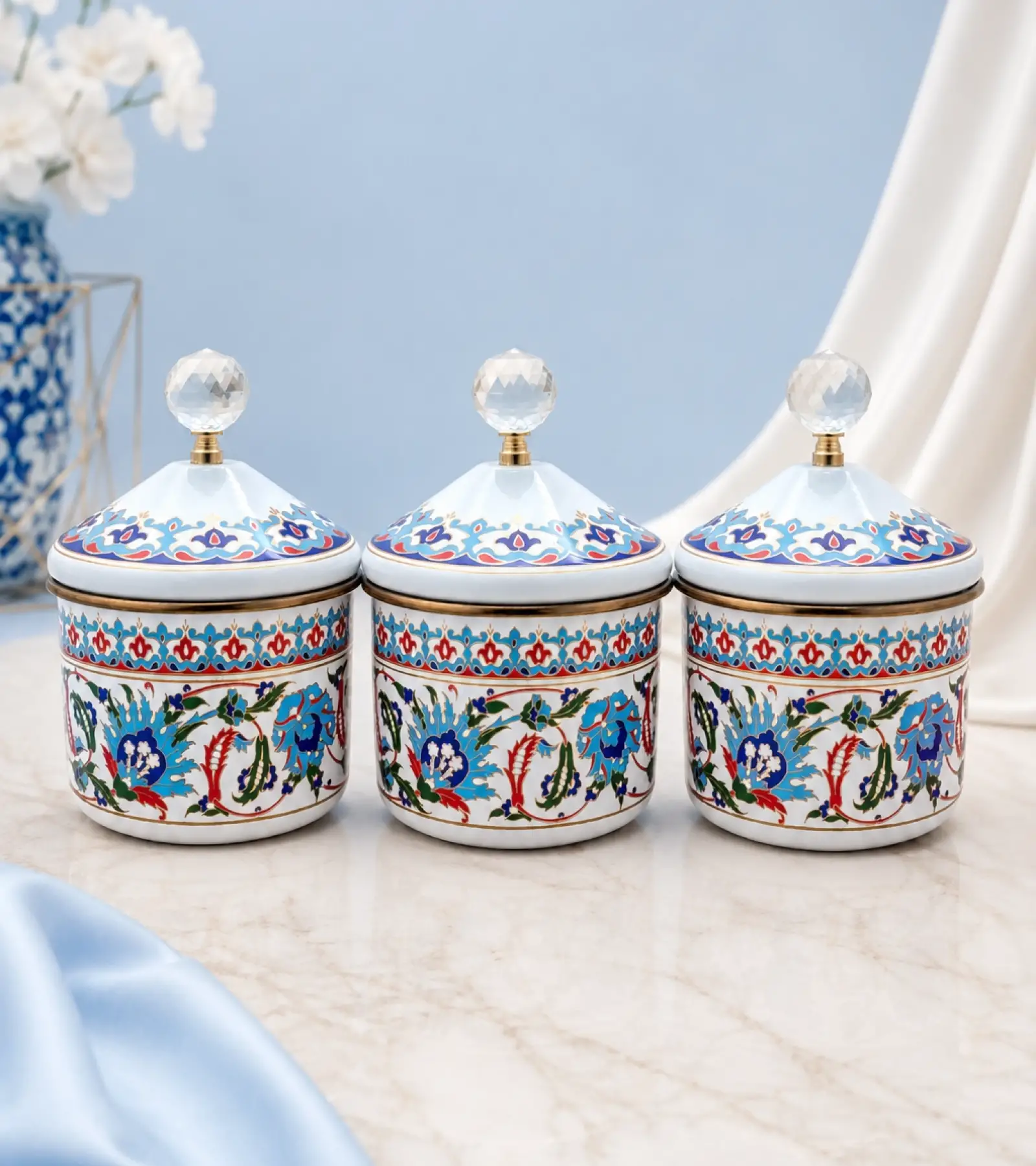 PR Home Hanzade Emaye Baharatlık Seti 10 Cm