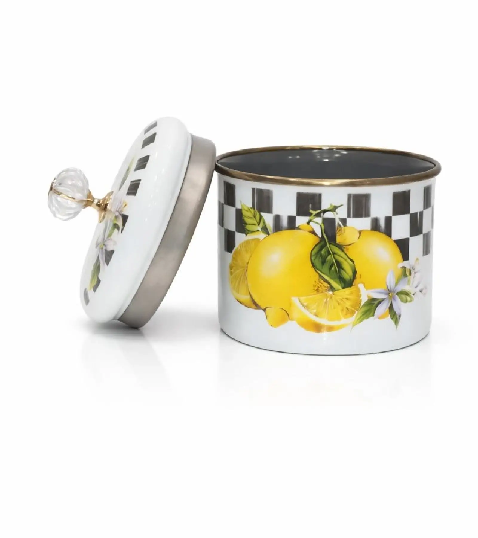 Limon Emaye Baharatlık Kavanoz Küçük Boy 10 cm