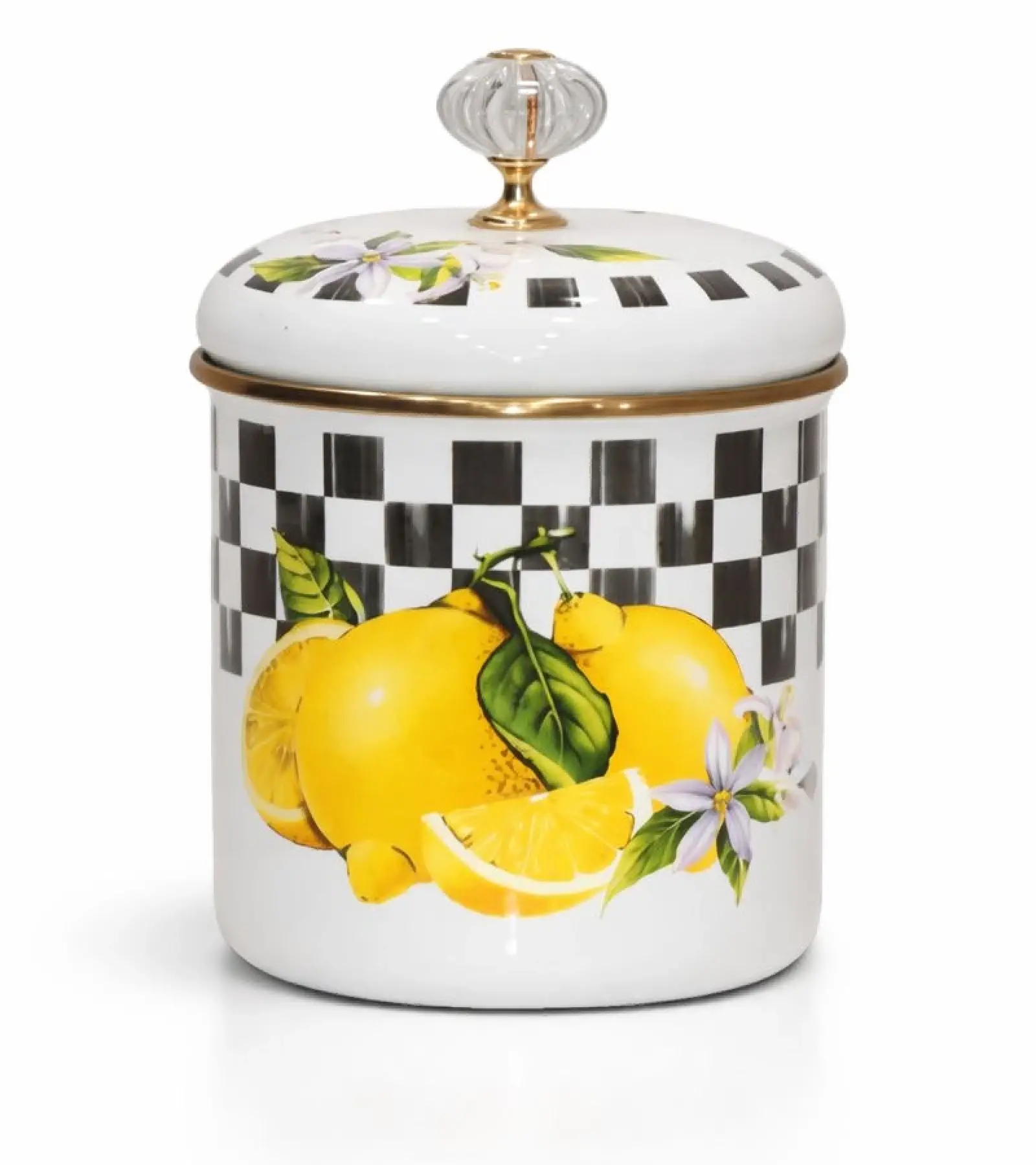 Limon Emaye Baharatlık Kavanoz Orta Boy 12 cm