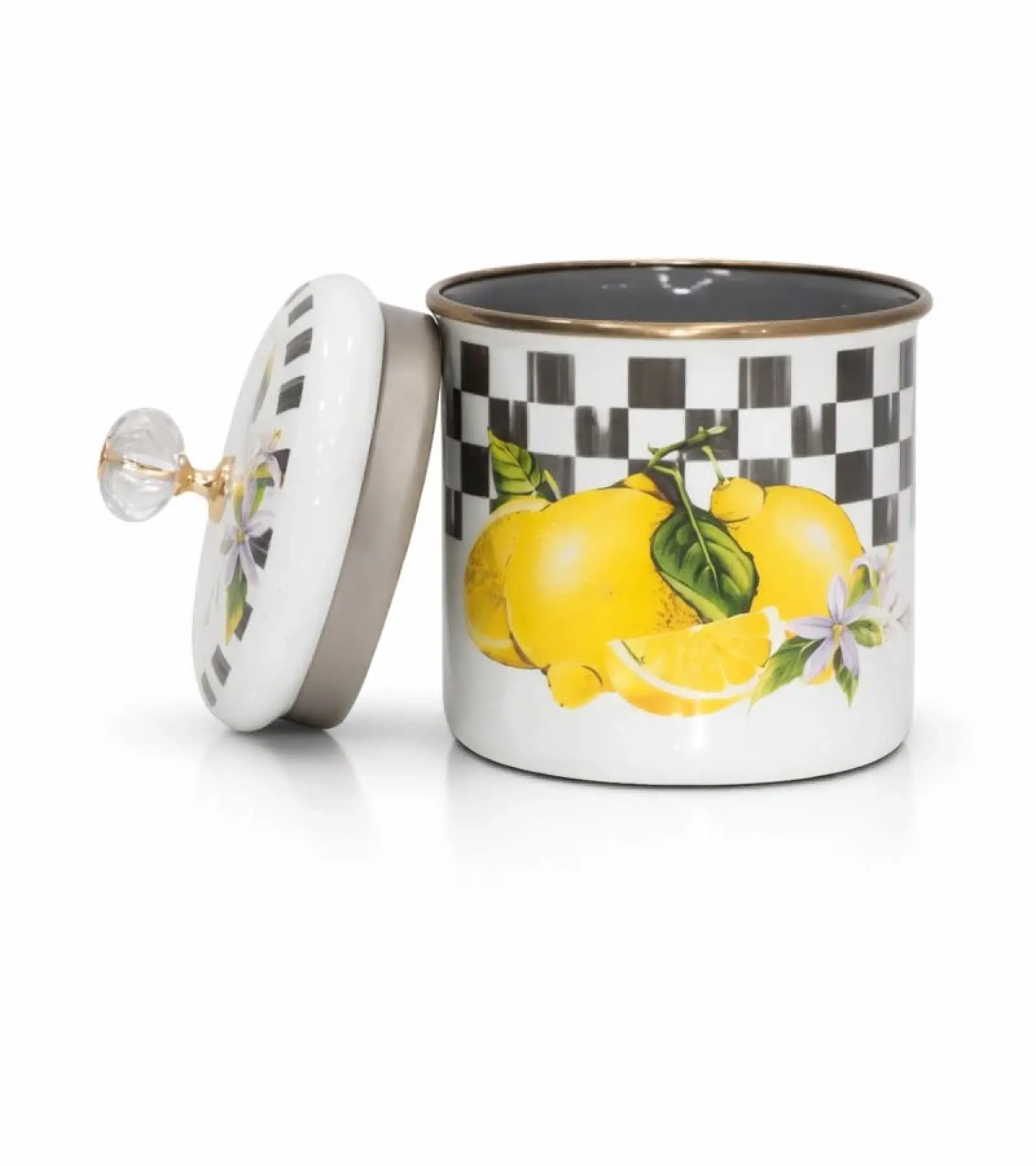 Limon Emaye Baharatlık Kavanoz Orta Boy 12 cm