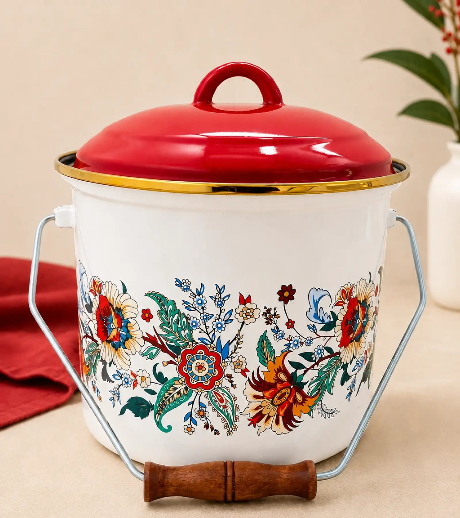 PR Home Magnolia Emaye Bakraç 20 cm