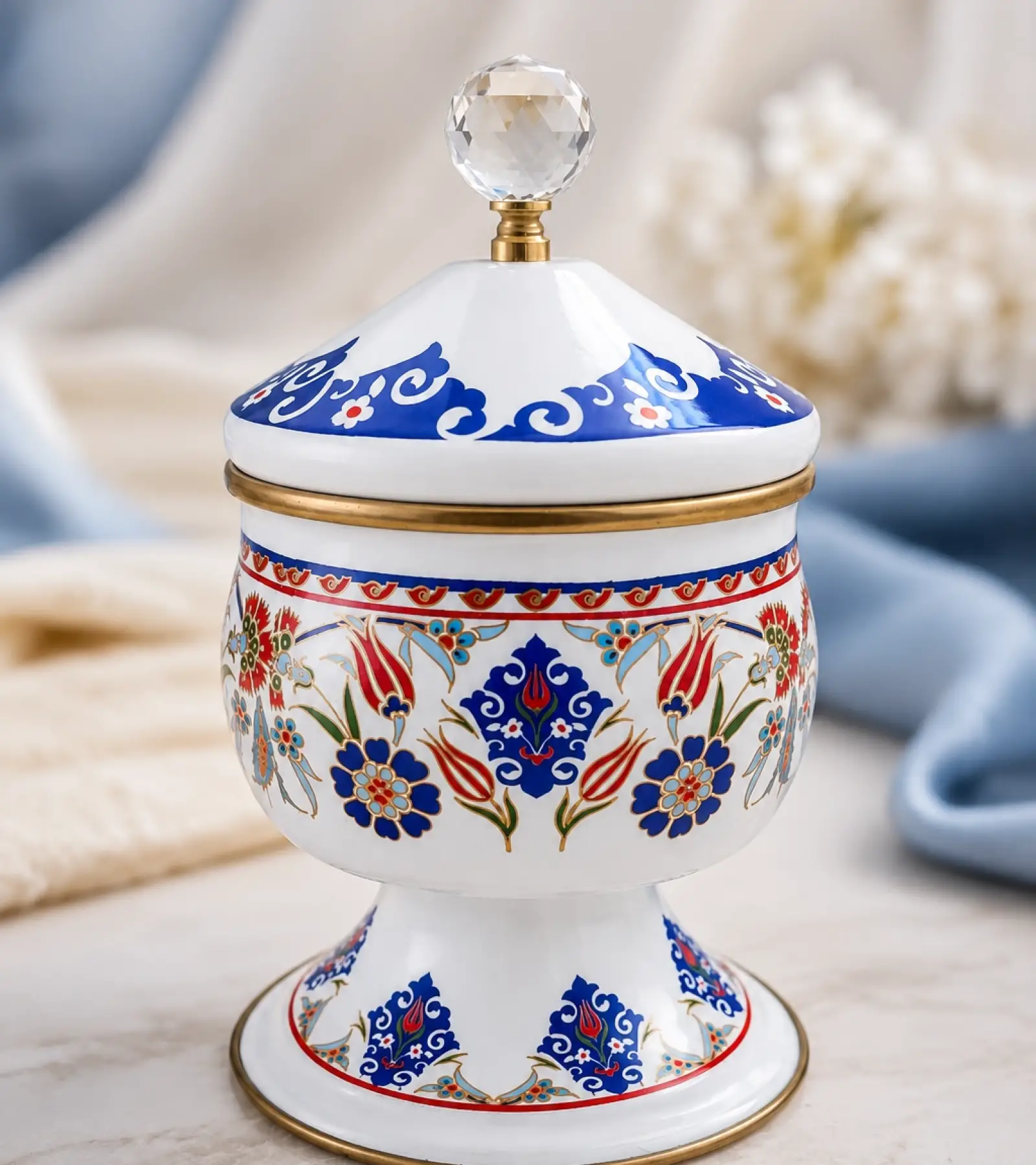 PR Home Neslişah Emaye Ayaklı Şekerlik