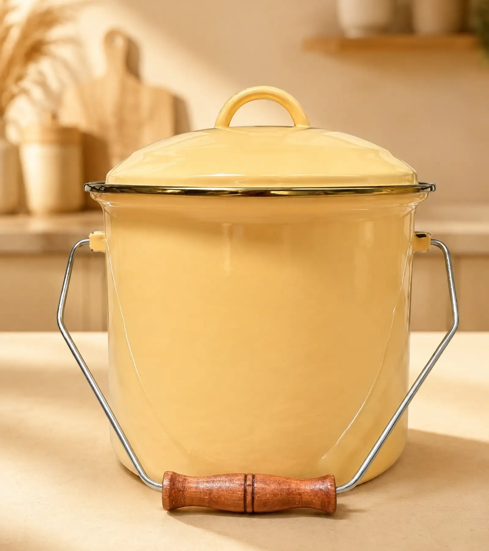 Sarı Emaye Bakraç 20 cm