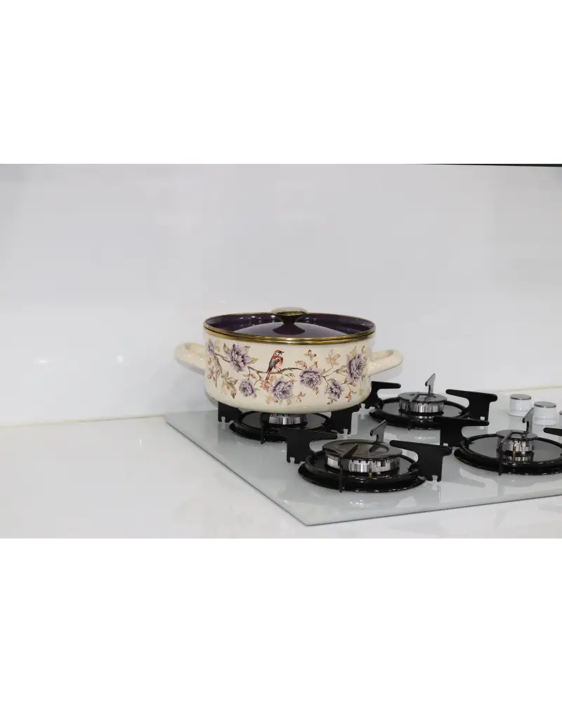 PR Home Fiorella Düz Form Emaye Tencere 24 cm