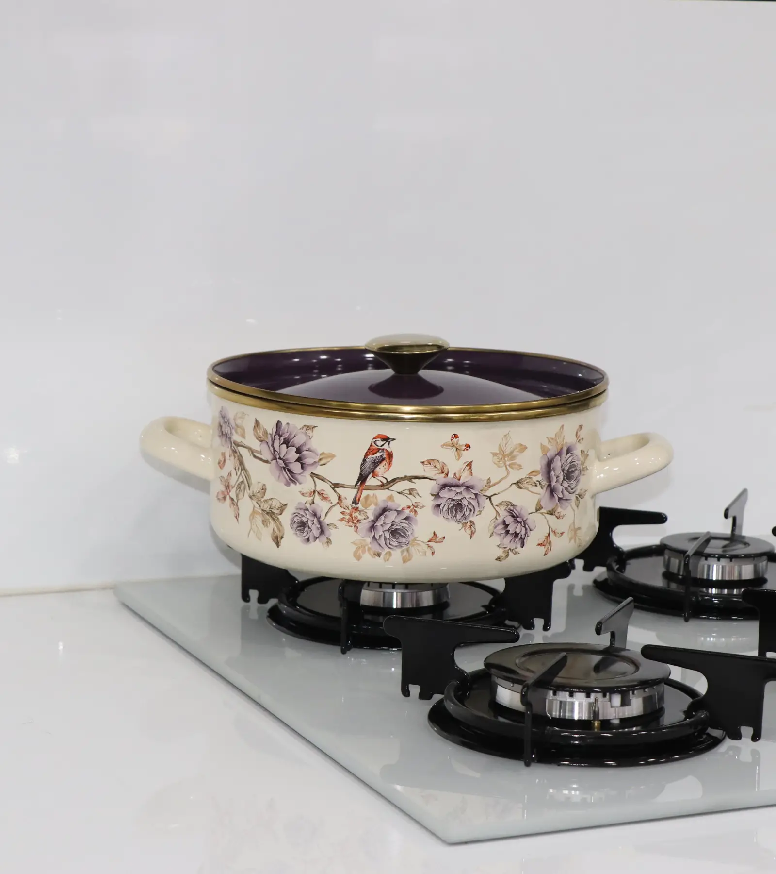 PR Home Fiorella Düz Form Emaye Tencere 24 cm