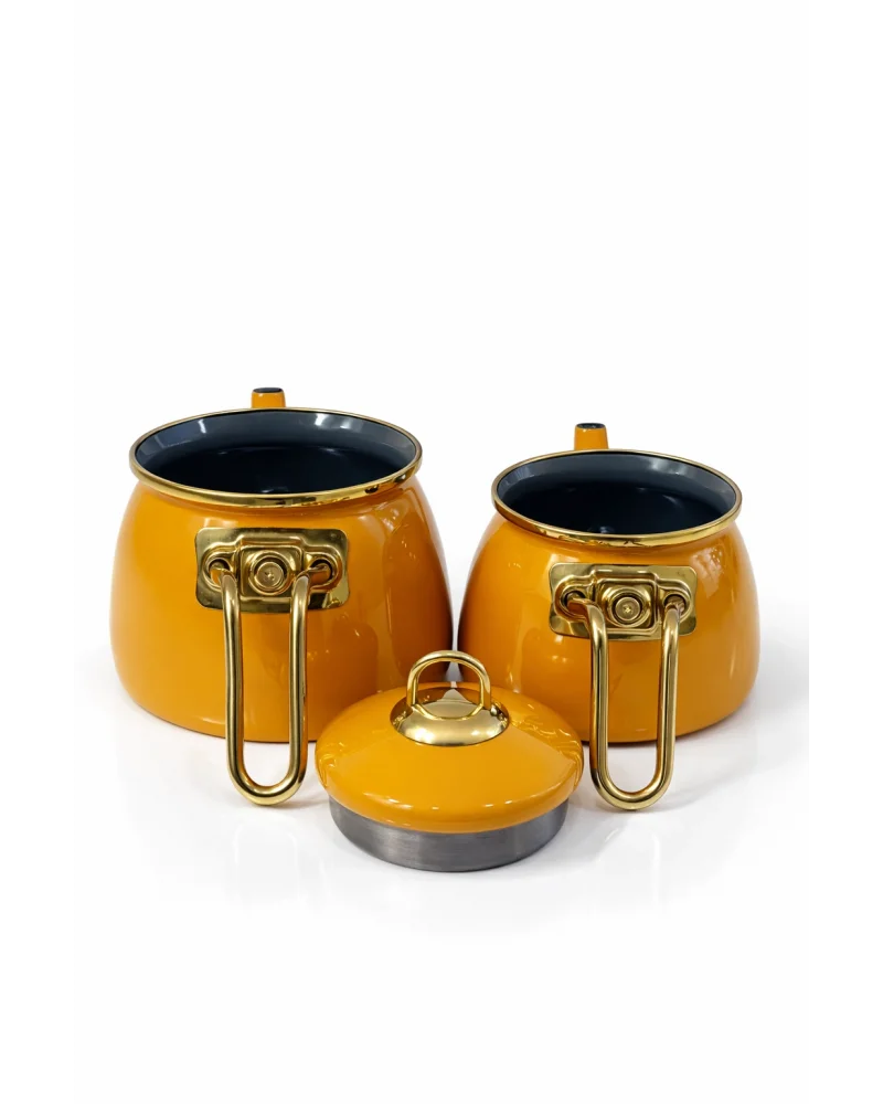 PR Home Emaye Mini Model Emaye Çaydanlık Hardal