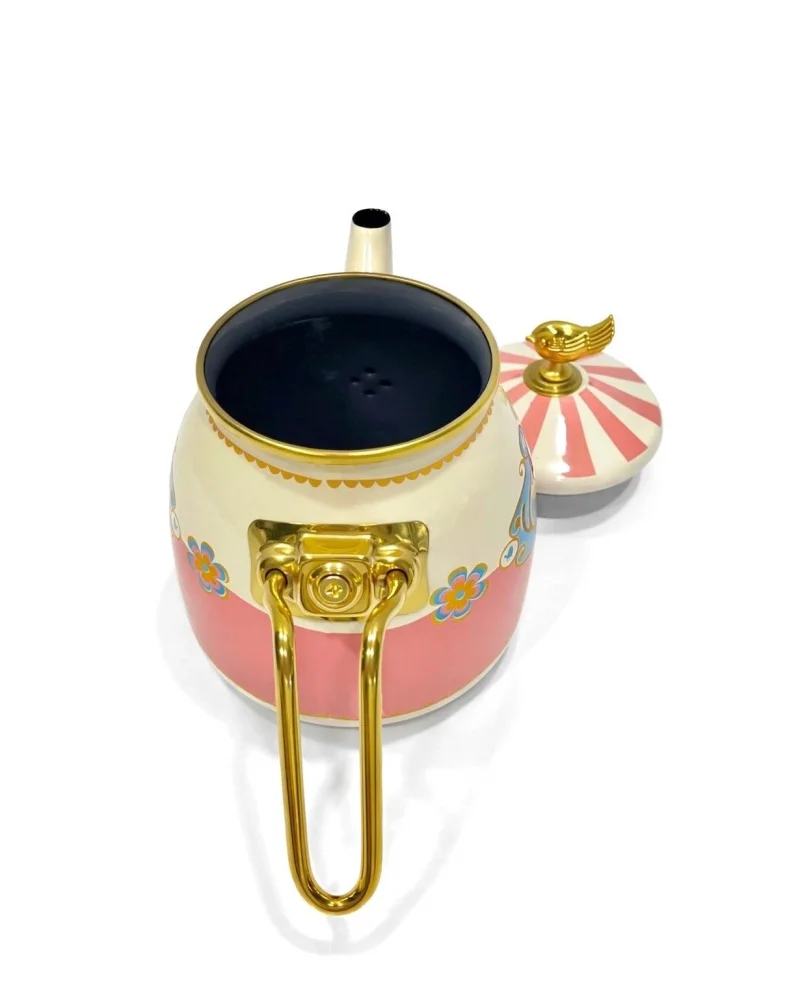 PR Home Alaria Pembe Rose Model Emaye Çaydanlık