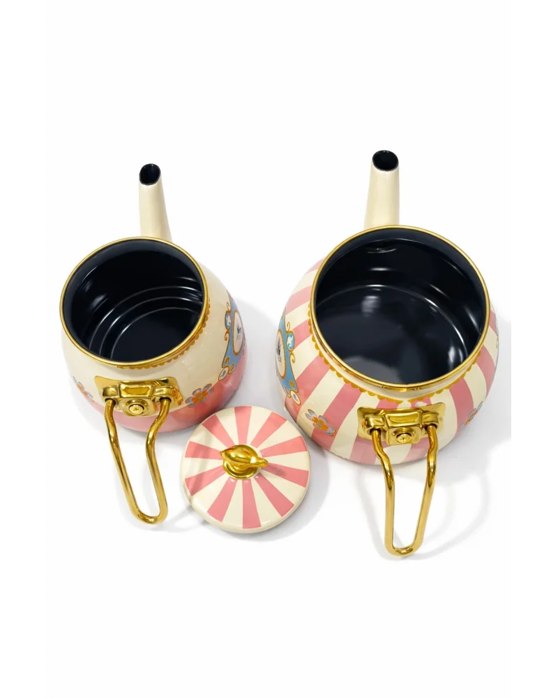 PR Home Alaria Pembe Rose Model Emaye Çaydanlık