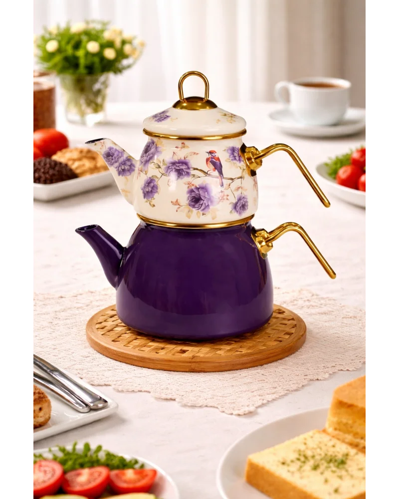 PR Home Fiorella Mini Model Emaye Çaydanlık