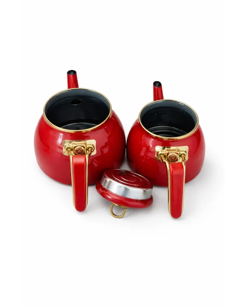 PR Home Red Rose Model Emaye Çaydanlık