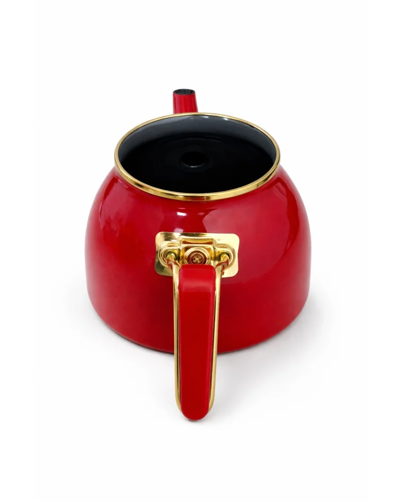 PR Home Red Rose Model Emaye Çaydanlık