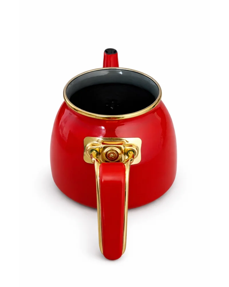 PR Home Red Rose Model Emaye Çaydanlık