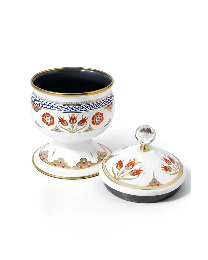 PR Home Lalezar Emaye Ayaklı Şekerlik