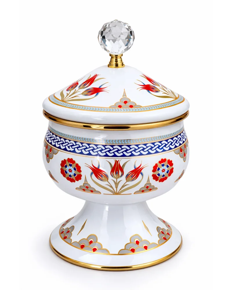 PR Home Lalezar Emaye Ayaklı Şekerlik