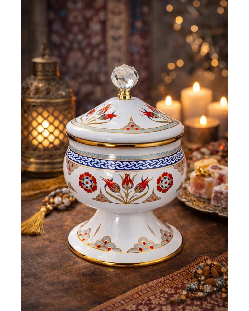 PR Home Lalezar Emaye Ayaklı Şekerlik