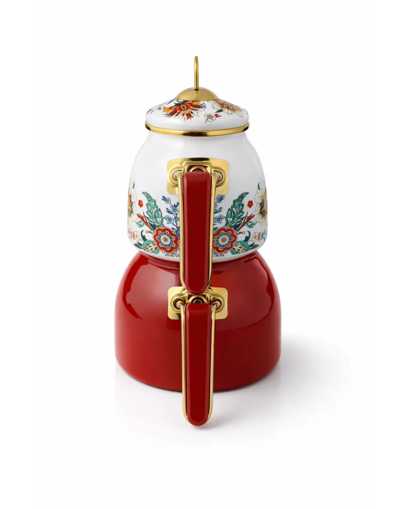 PR Home Magnolia Rose Model Emaye Çaydanlık