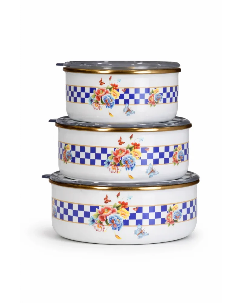 PR Home Allegro Emaye Üçlü Saklama Seti