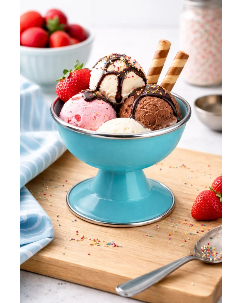 PR Home Emaye Dondurma Kasesi Turkuaz