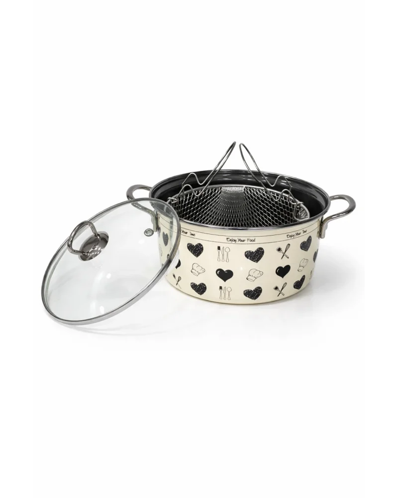 PR Home Enjoy Siyah Emaye Kızartma Tenceresi 22 cm