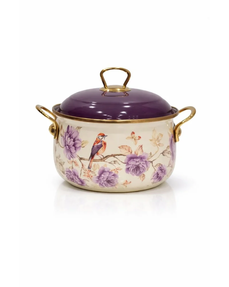 PR Home Fiorella Derin Bombeli Emaye Tencere 16 cm