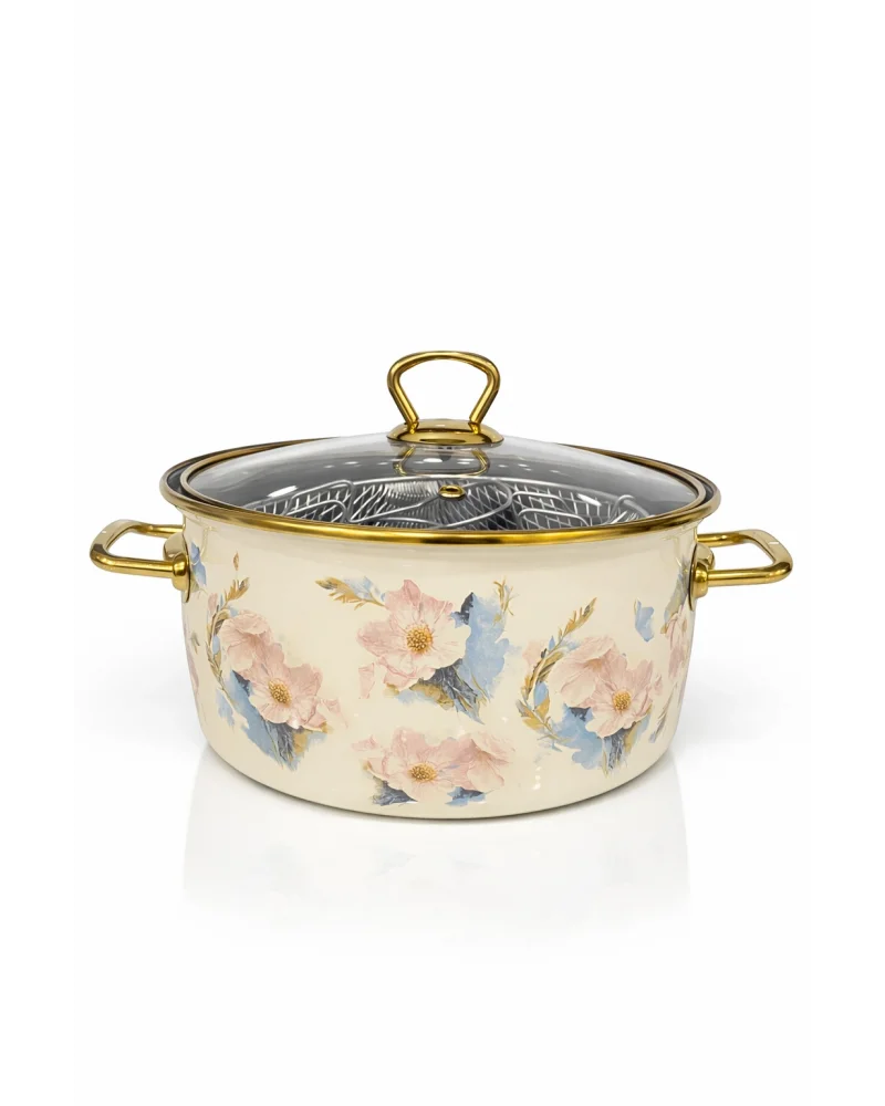 PR Home Flower Emaye Kızartma Tenceresi 22 cm