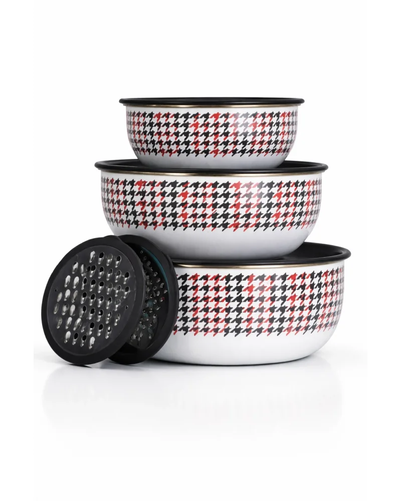 PR Home Forte Black 3lü Rendeli Karıştırma / Saklama Kabı - 9 Parça