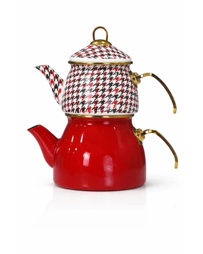 PR Home Forte Red Gold Model Emaye Çaydanlık