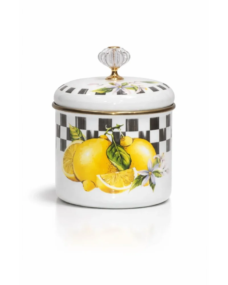 PR Home Lemon Emaye Baharatlık Kavanoz Küçük Boy 10 cm