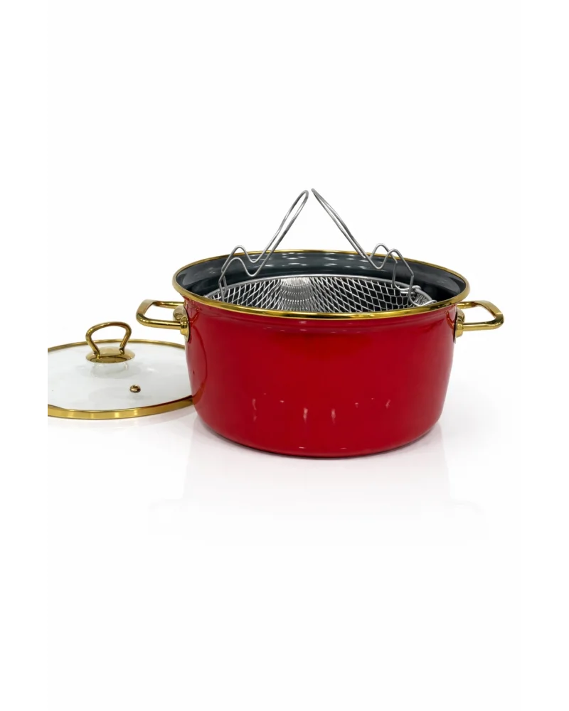 PR Home Red Emaye Kızartma Tenceresi 22 cm