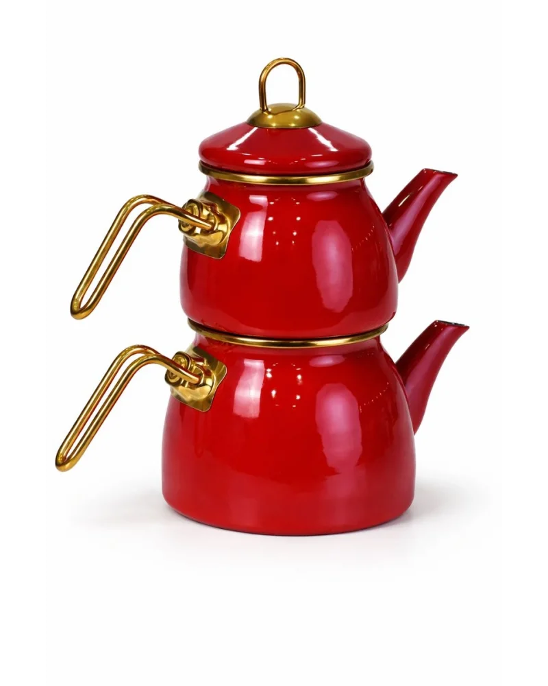 PR Home Red Mini Model Emaye Çaydanlık