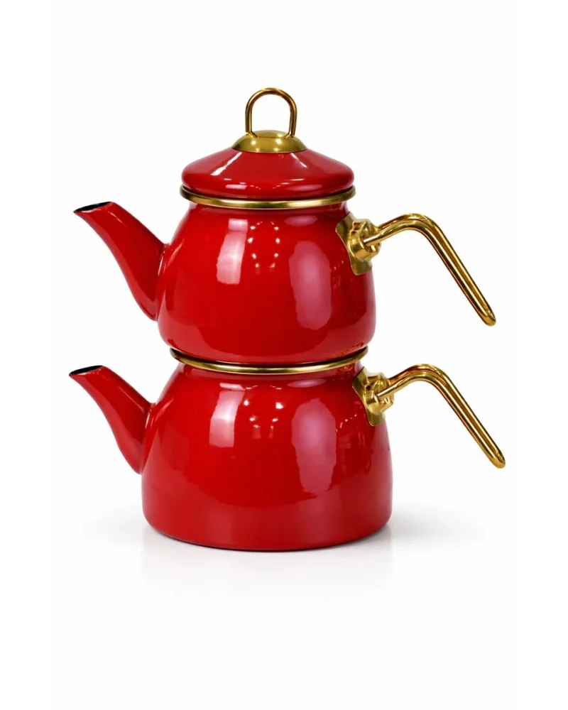 PR Home Red Mini Model Emaye Çaydanlık